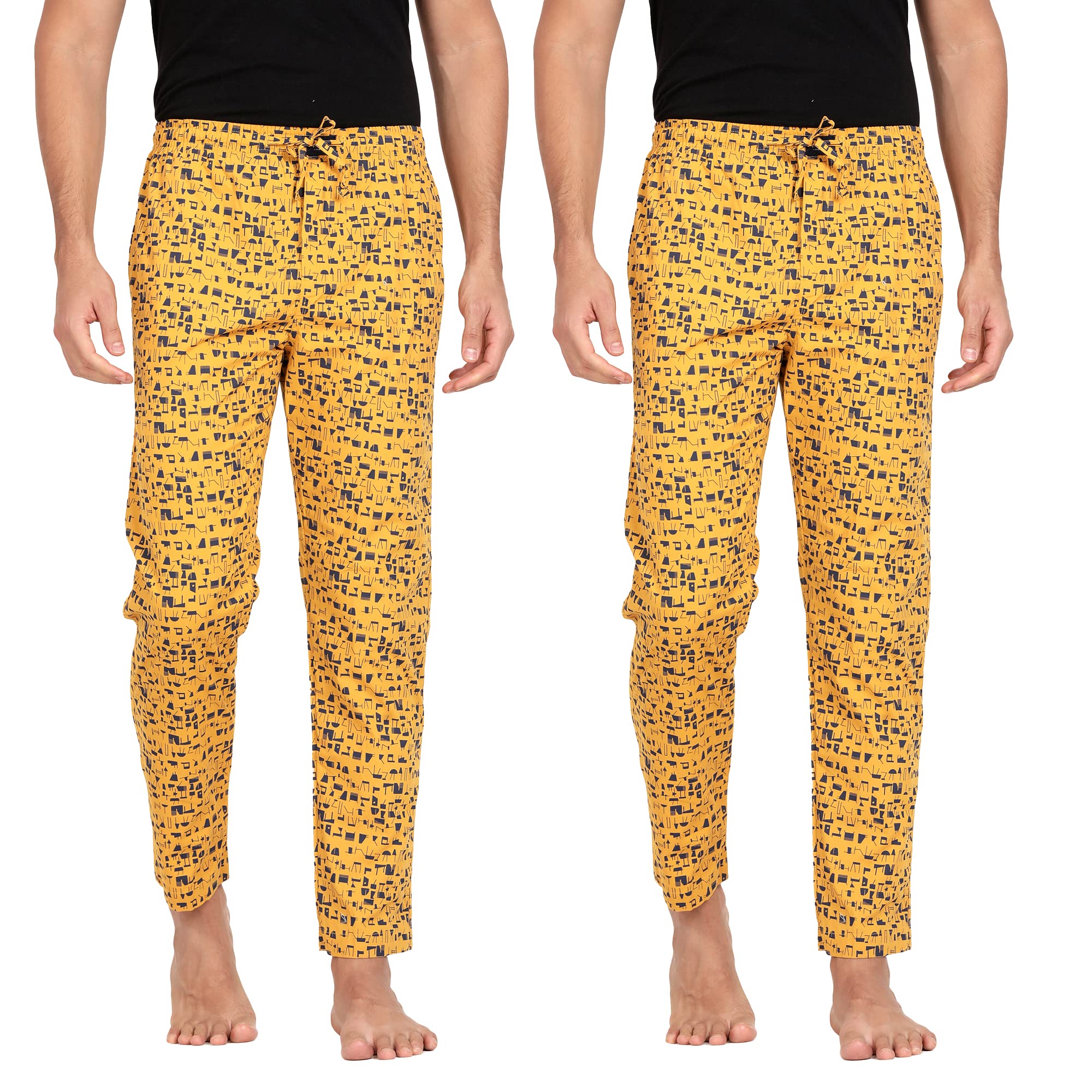 pepe jeans Cotton Printed Pyjamas, Lounge Pants Pants for Men - L (Pack of 2)-picture-28