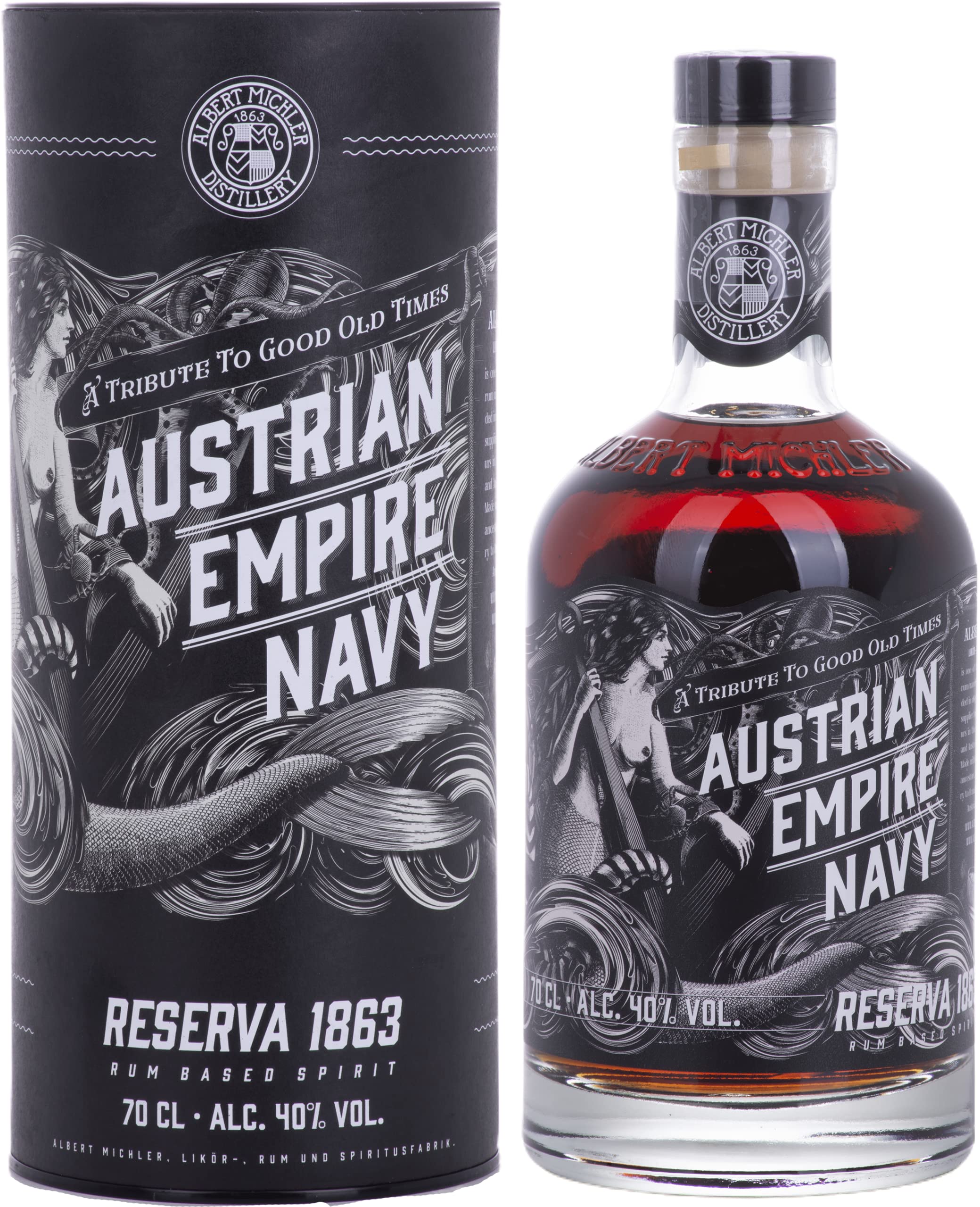 Austrian Empire Navy RESERVA 1863 Rum Based Spirit 40% Vol. 0,7l in Geschenkbox