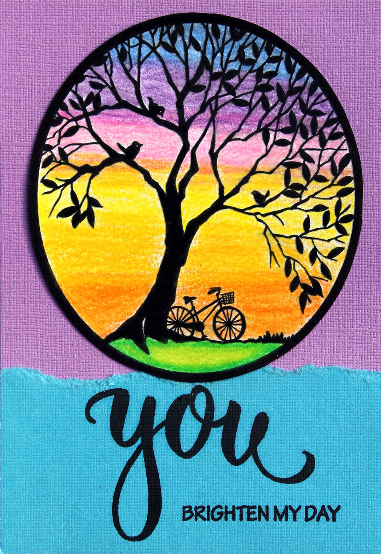 Stampendous Timbro adesivo, cerchio albero
