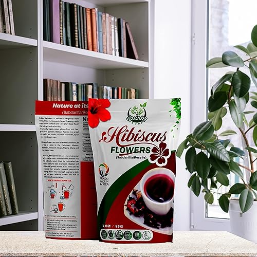 Miniatura 3 de Jaunty's Hibiscus Flower - Té de hierbas orgánicas sueltas de 3.00 oz, pétalos enteros, sin OMG, sin cafeína, rica experiencia, relajación y