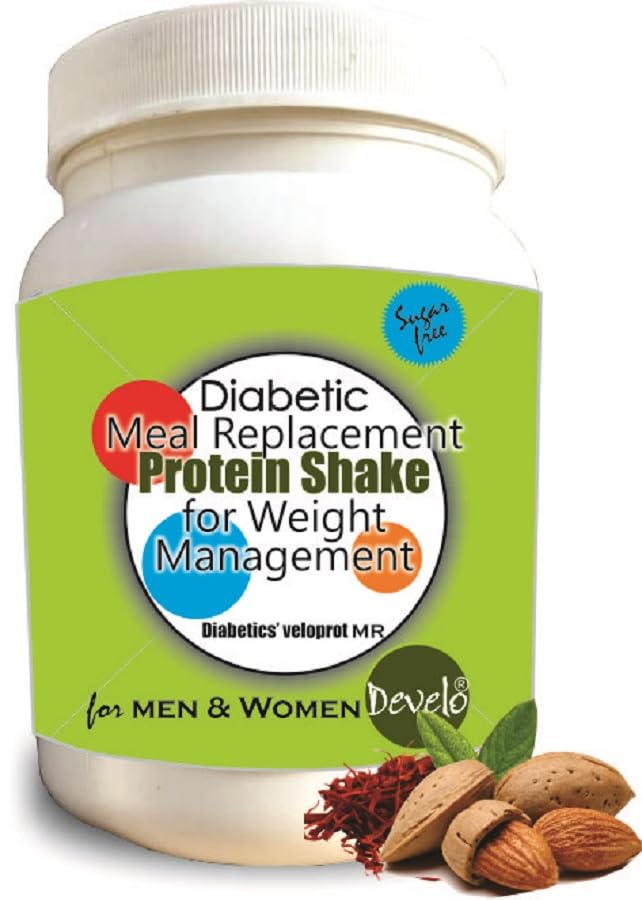 Develo Diabetic protein powder Sugar Free For Diabetes Care in Weight & flab loss – 1kg Kesar Badam Flavour-image-31