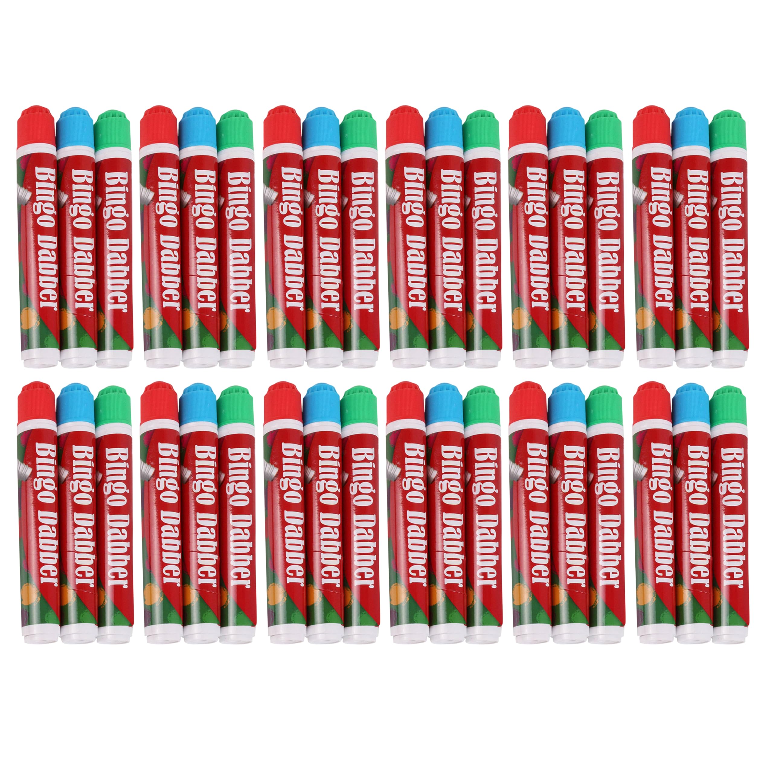 EASON BROS 36 Pcs x Assorted Colour Bingo Dot Markers, Non Drip Dauber Pens for Bingo Cards, Tickets and Housie Games, Fast Drying Ink Markers for Halls, Clubs, Social Events and Fundraisers