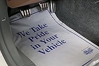 Slip-N-Grip White Plastic Floor Mats 16.5x21in 2.0 Mil Thick - 500/Roll Disposable Auto Protection