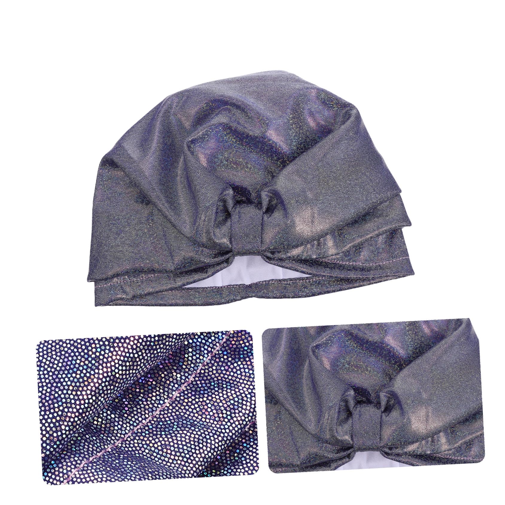 Gorro de Natación para Mujer Pelo Largo, Color Azul Brillante, Tejido de Nailon Elástico, Gorro Práctico y Cómodo para Nadar, para Adultos, Uso en Piscina y Actividades Acuáticas