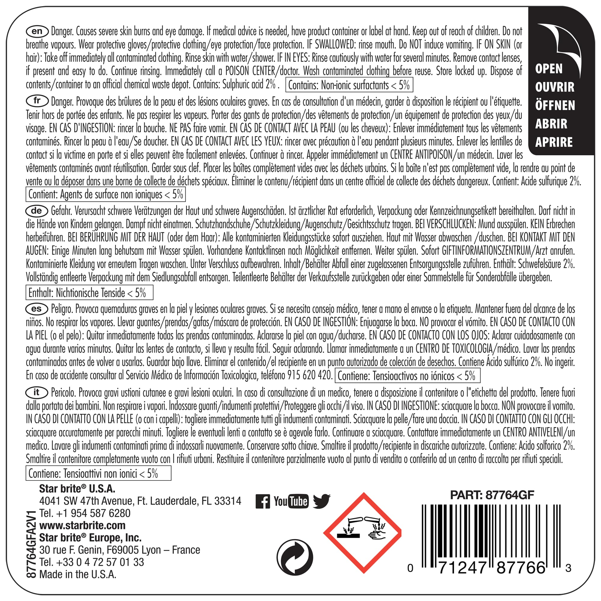 STAR BRITE Nettoyant rénovateur aluminium | Élimine l'oxydation, l'encrassement, les dépôts calcaires et les tracees noires sur la ligne de flottaison