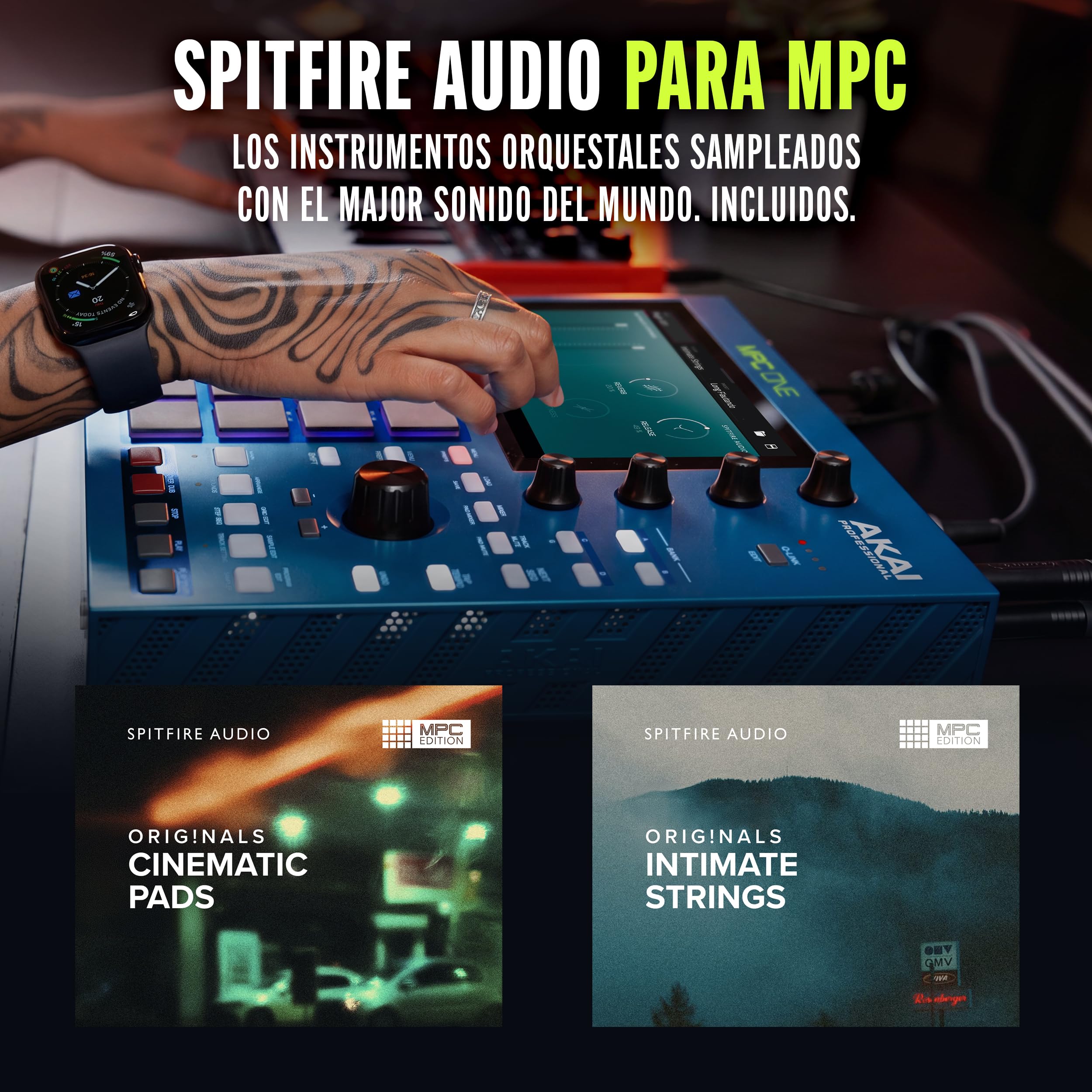 Akai Professional MPC One G2 Centro Producción Autónomo Next-Gen | Para beatmakers y productores, sampling, secuenciación y creación, con USB-C, 16 pads MPC, procesador 8 núcleos, 4GB RAM