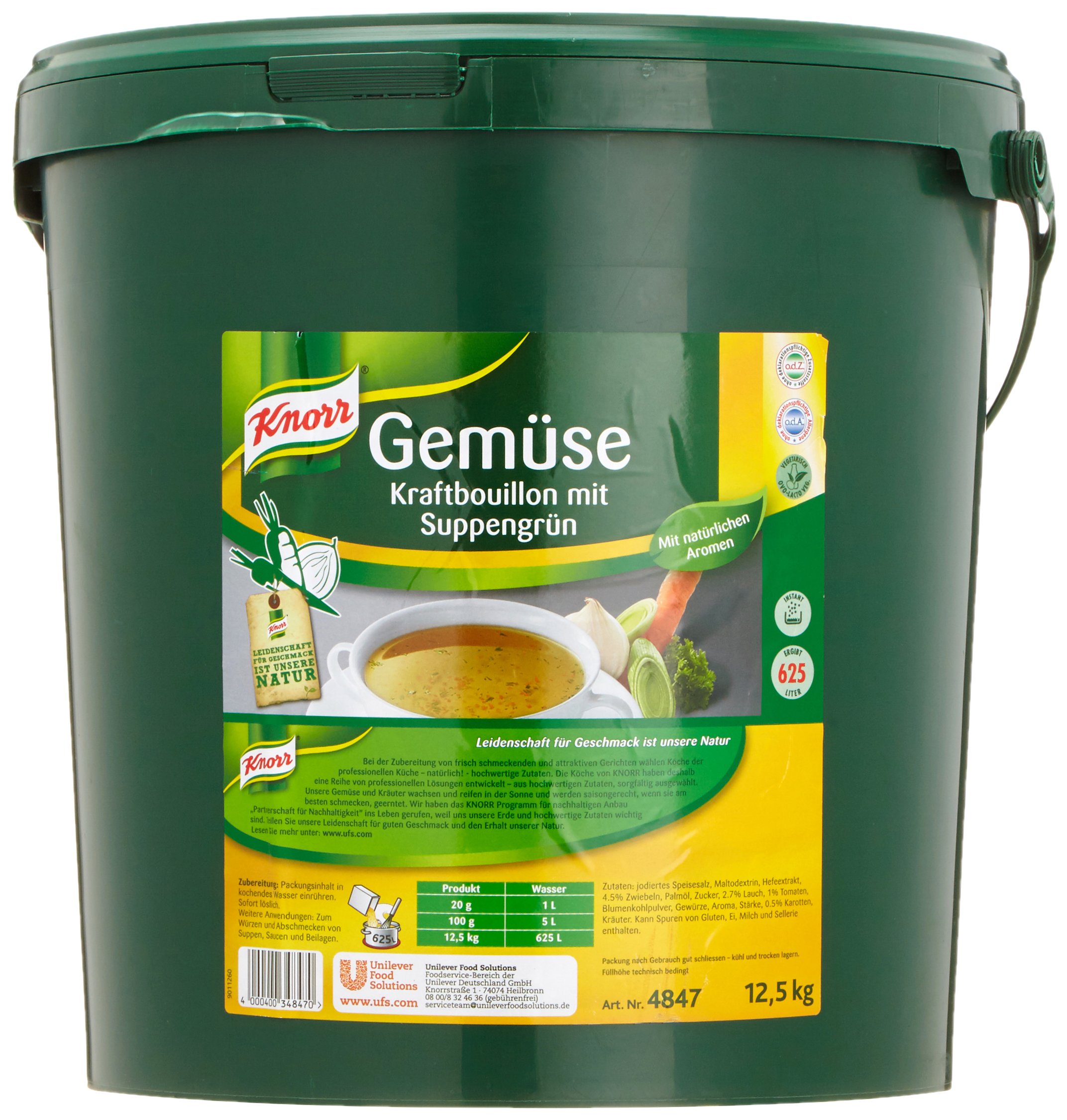 Knorr Gemüse Kraftbouillon 12.5 kg, 1er Pack (1 x 12.5 kg)