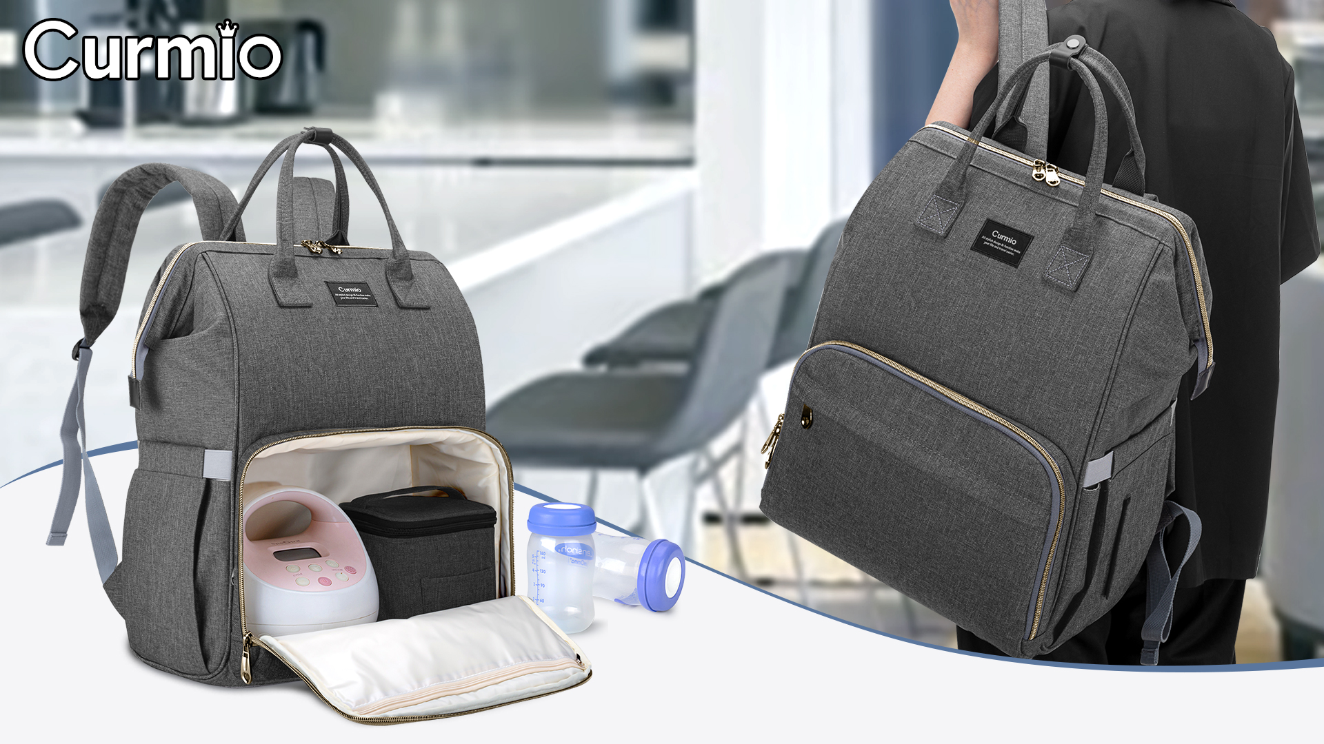 Amazon.com: CURMIO Breast Pump Backpack Compatible for Spectra S1