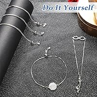 Vista 4 de Sureio 10 Piezas de Pulsera Deslizante Ajustable para Hacer Joyería, Cadenas de Pulsera para Joyería DIY, Cadenas Extensoras con Terminaciones
