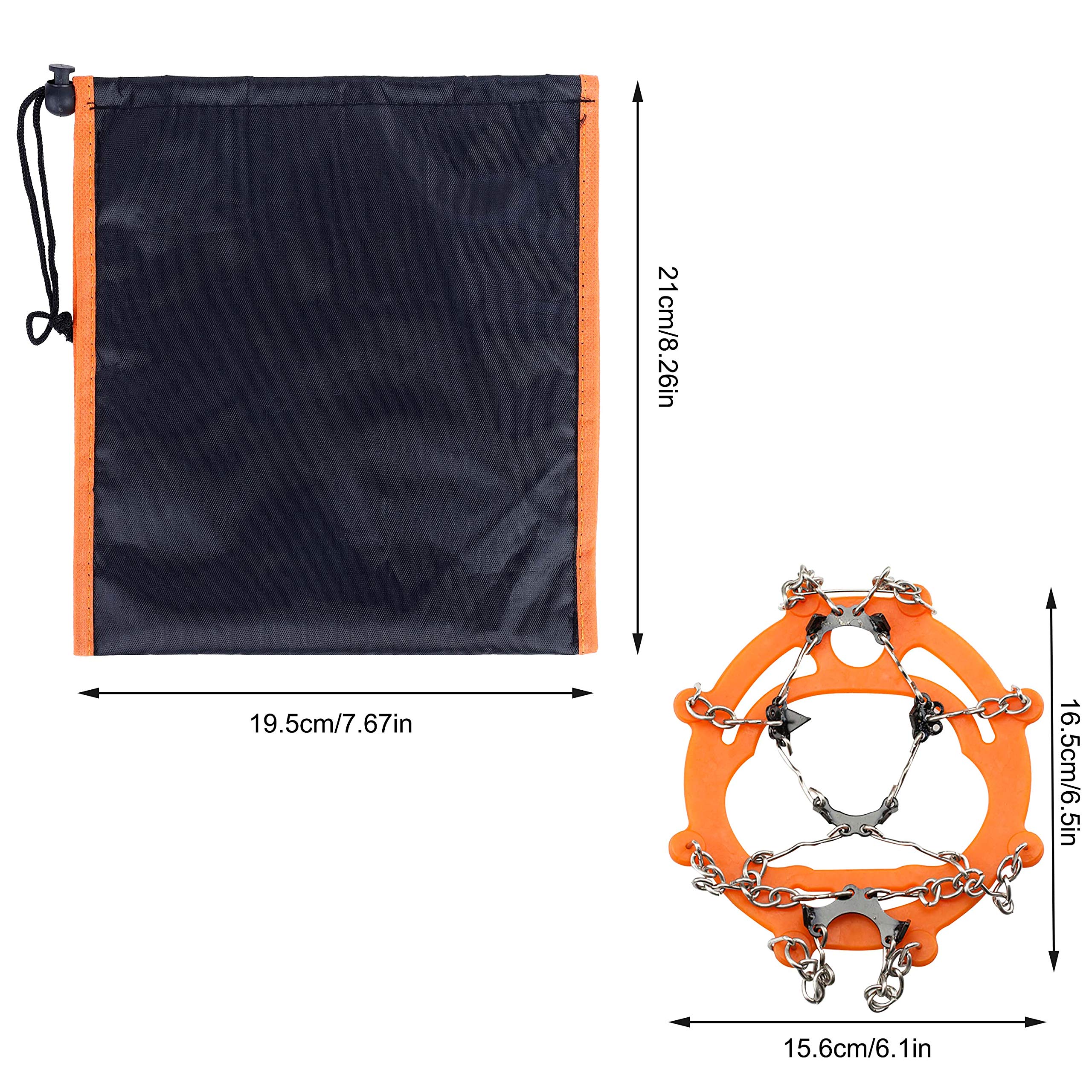 Crampons Véritables Pointes en Acier Inoxydable et Silicone Durable Anti-Slip Crampons de Glace Crampons de Neige pour la Marche Randonnée Alpinisme en Hiver