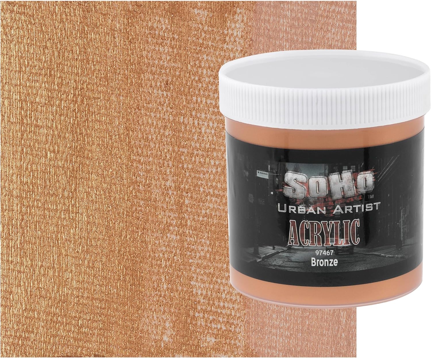 Soho Urban Artist Heavy Body Acrylic Paint - 500 ml Jar - Bronze - Thick, Rich Color, Excellent Coverage, Professional Quality - Artists Acrylic Paint