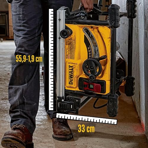 DEWALT Sega a banco compatta motore universale a spazzole, DWE7485-QS - 6
