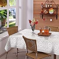 Toalha de mesa 6 Lugares Térmica PVC 2,20M x 1,40M Estampada (Modelo 01)