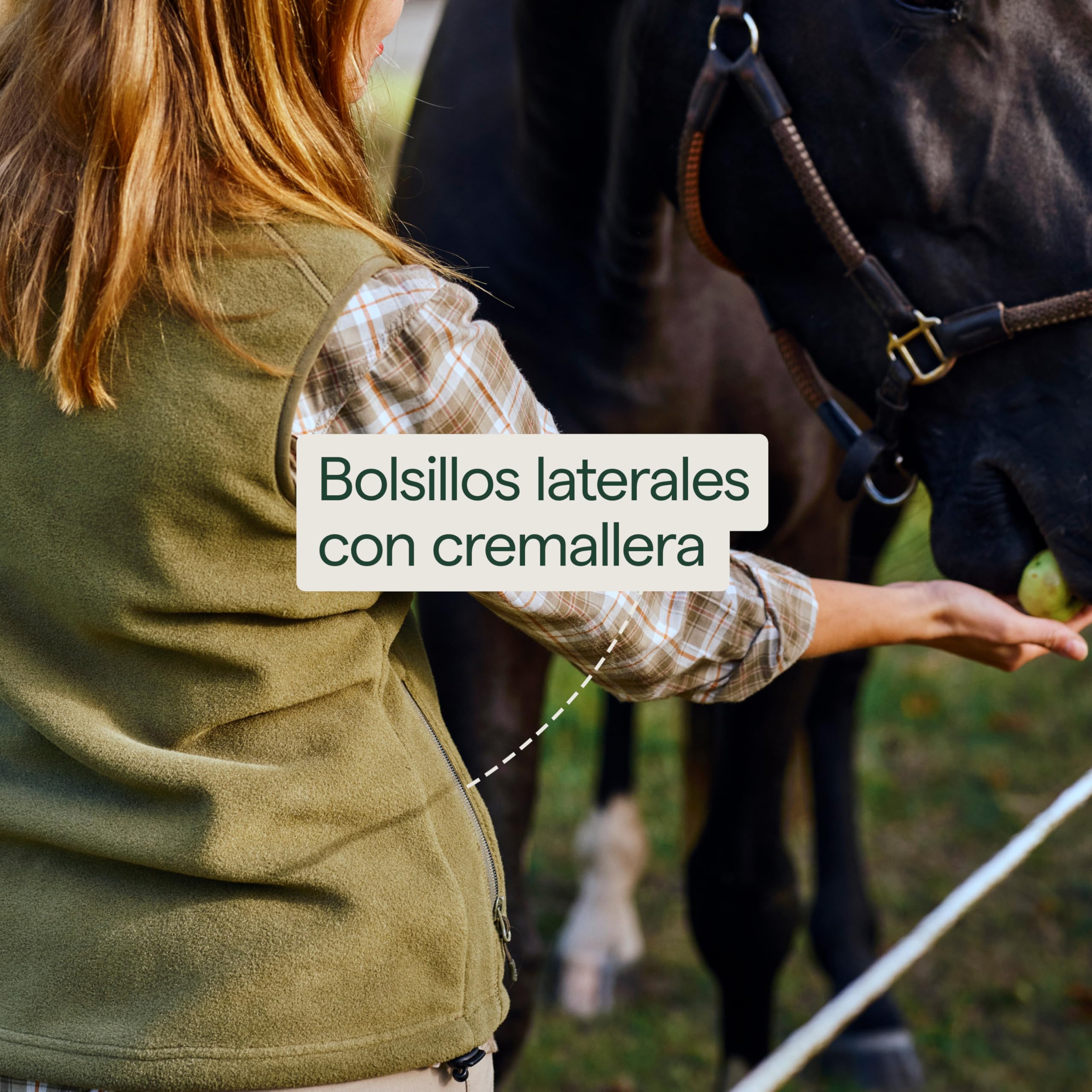 Pinewood Chaleco Forro Polar Mujer - Chaleco de Mujer de Forro Polar - Chaqueta Sin Mangas Mujer Fabricado 100% con Restos de Telas - Chaqueta Mujer Invierno para Caza y Senderismo al Aire Libre