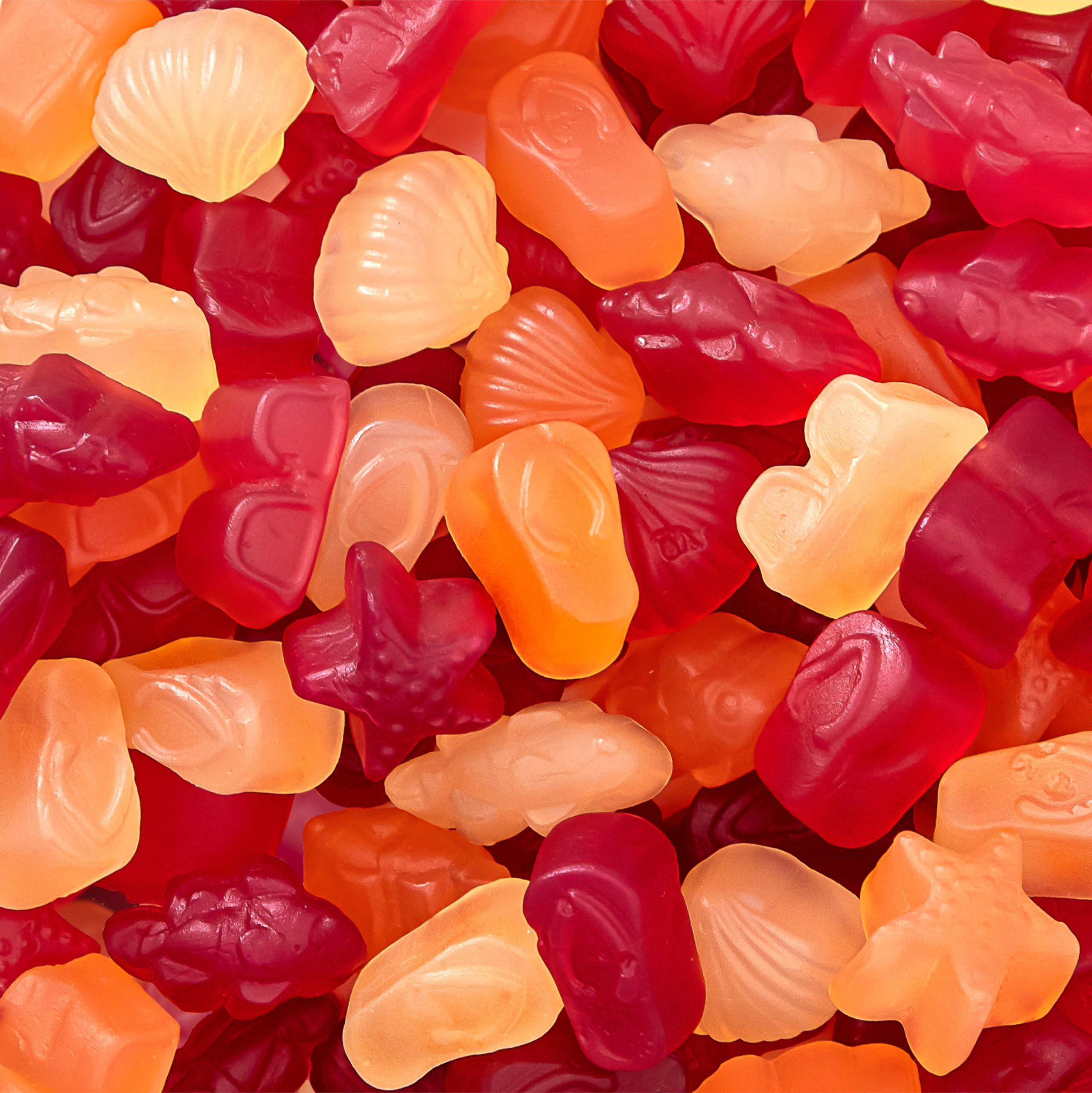 Tropical Fruit Jelly Candy Mix 1-Pound Bag | Vegan Gummies with Real Fruit Puree | Assorted Flavors | Gelatin Free Plant Based Texture | Dye Free