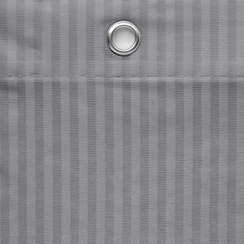 Miniatura 4 de Zenna Home Cortina de ducha o forro de tela impermeable a rayas, 70 x 72 pulgadas, gris (MSC19089)