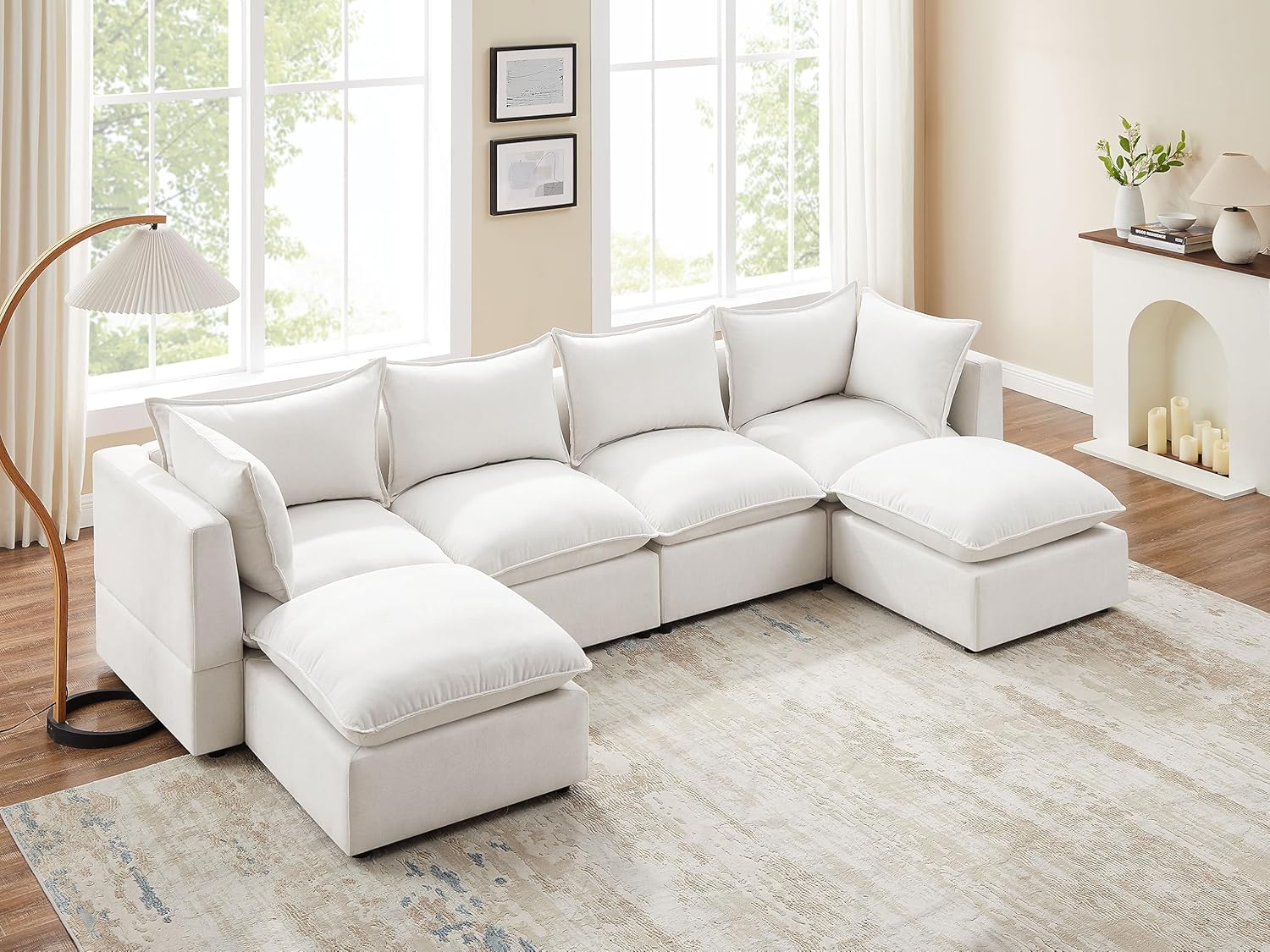 VANOMi Modular Sectional Sofa, Convertible U Shaped Sofa