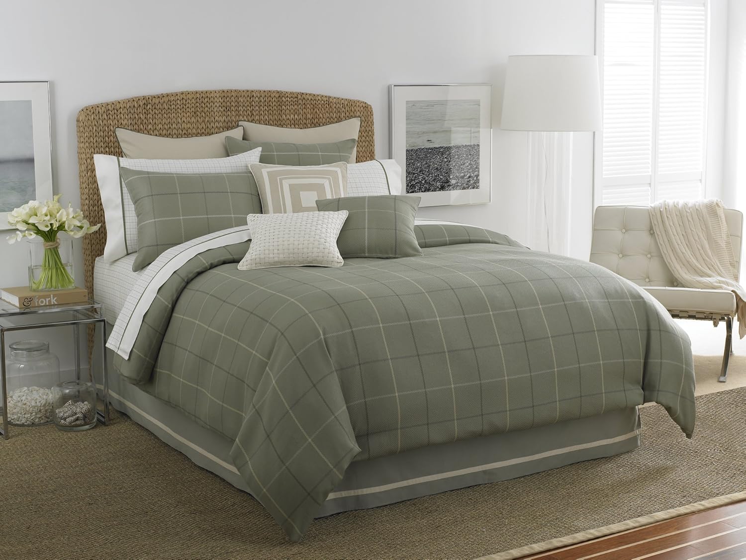 Welspun Nautica Jordan Pond Queen Comforter Set, Green