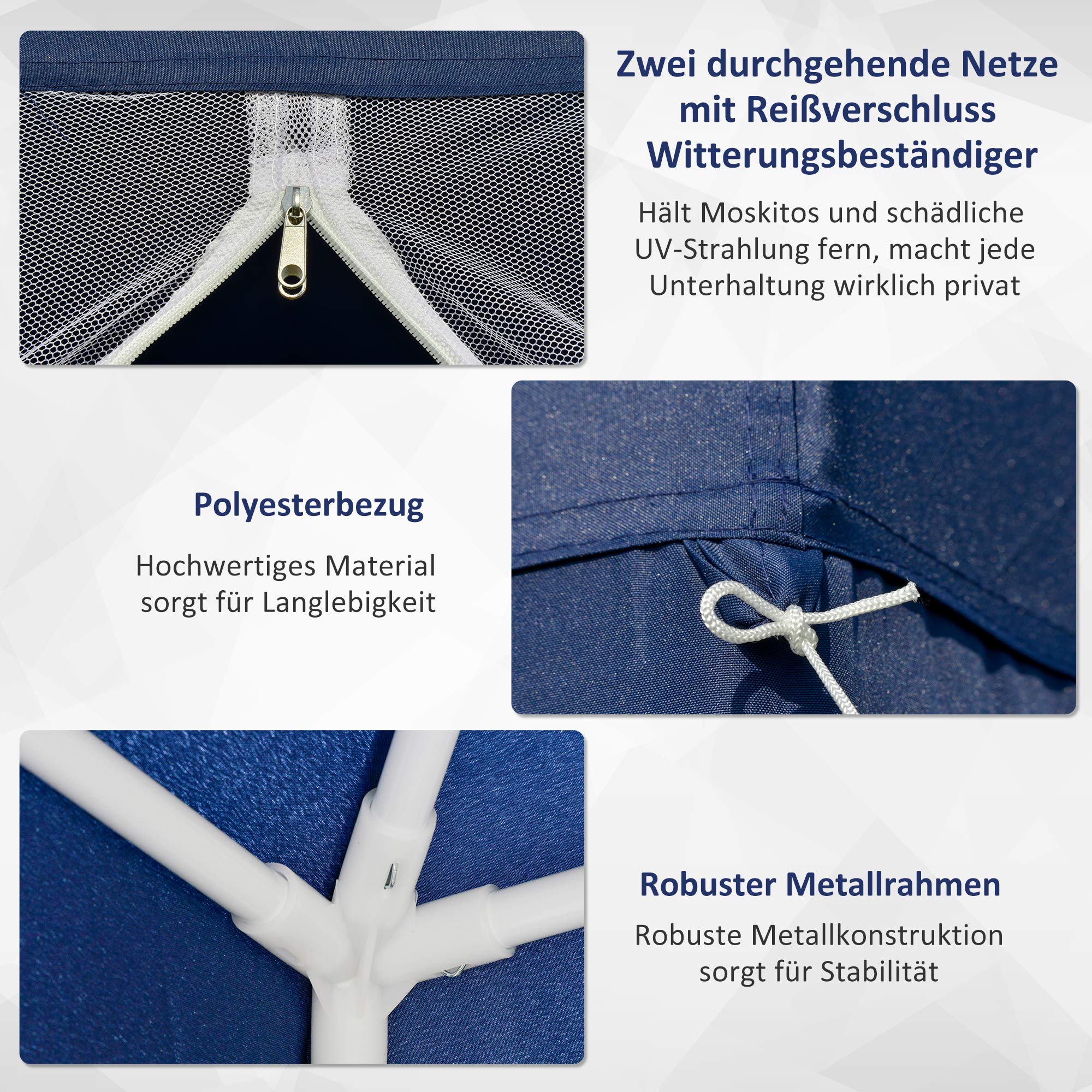 Vervangend dakpaviljoen dak voor metalen paviljoen tuinpaviljoen feesttent tuin tent polyester