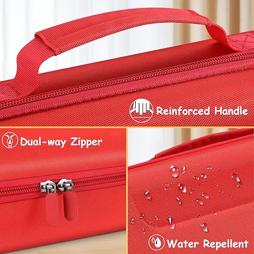 Vista 2 de FINPAC Estuche rígido de transporte para juegos Osmo, maletín organizador de almacenamiento grande para base Osmo para iPad, tablero creativo