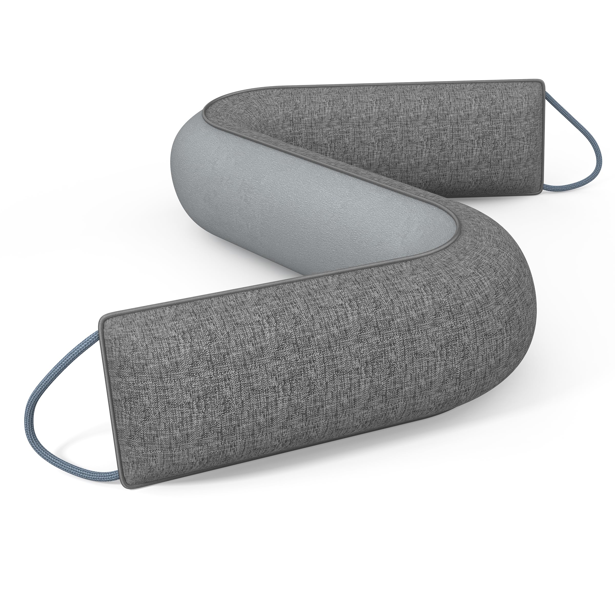 30 Inch Weighted Door Draft Stopper - Under Door Snake Pillow, Blocks Cold Air/Wind/Noise, Heavy Duty Soundproof Bottom Filler (Covers Gaps Up to 3"), Winter Patio Sliding Window Seal, Grey