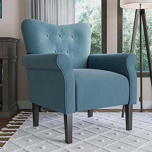 Miniatura 102 de Belleze Accent Chair - Silla Palta,Azul bebé,Beige,Negro y flor.,Azul y flor,Ladrillo,Amarillo (Citrine Yellow),Verde y azul,Verde y flor,Verde y