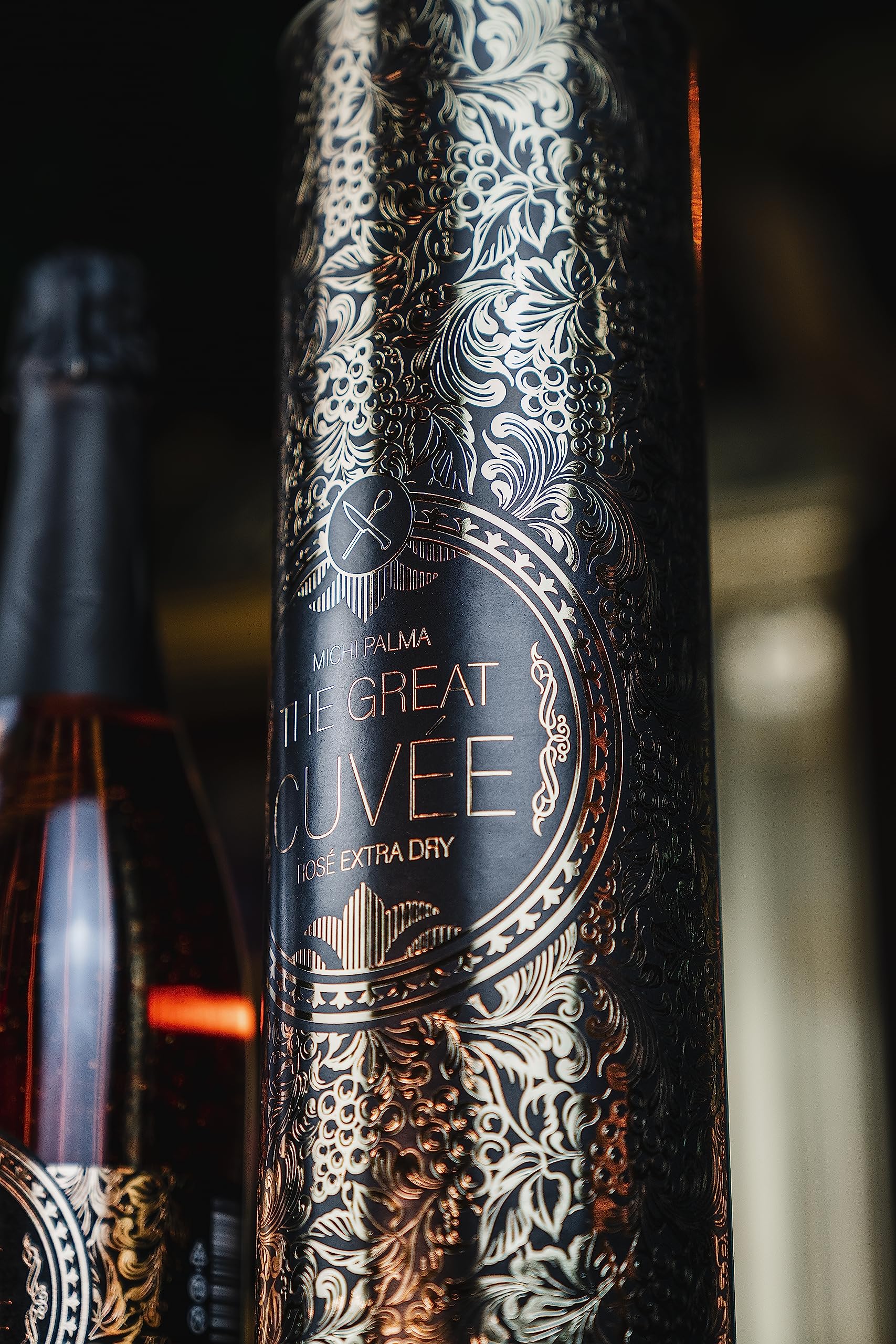 Michi Palma | The Great Cuvée Rosé Extra Dry (1 x 0.75 l) | Mit 23 Karat reinem Blattgold und edler Geschenkverpackung | Goldene Geschenkidee