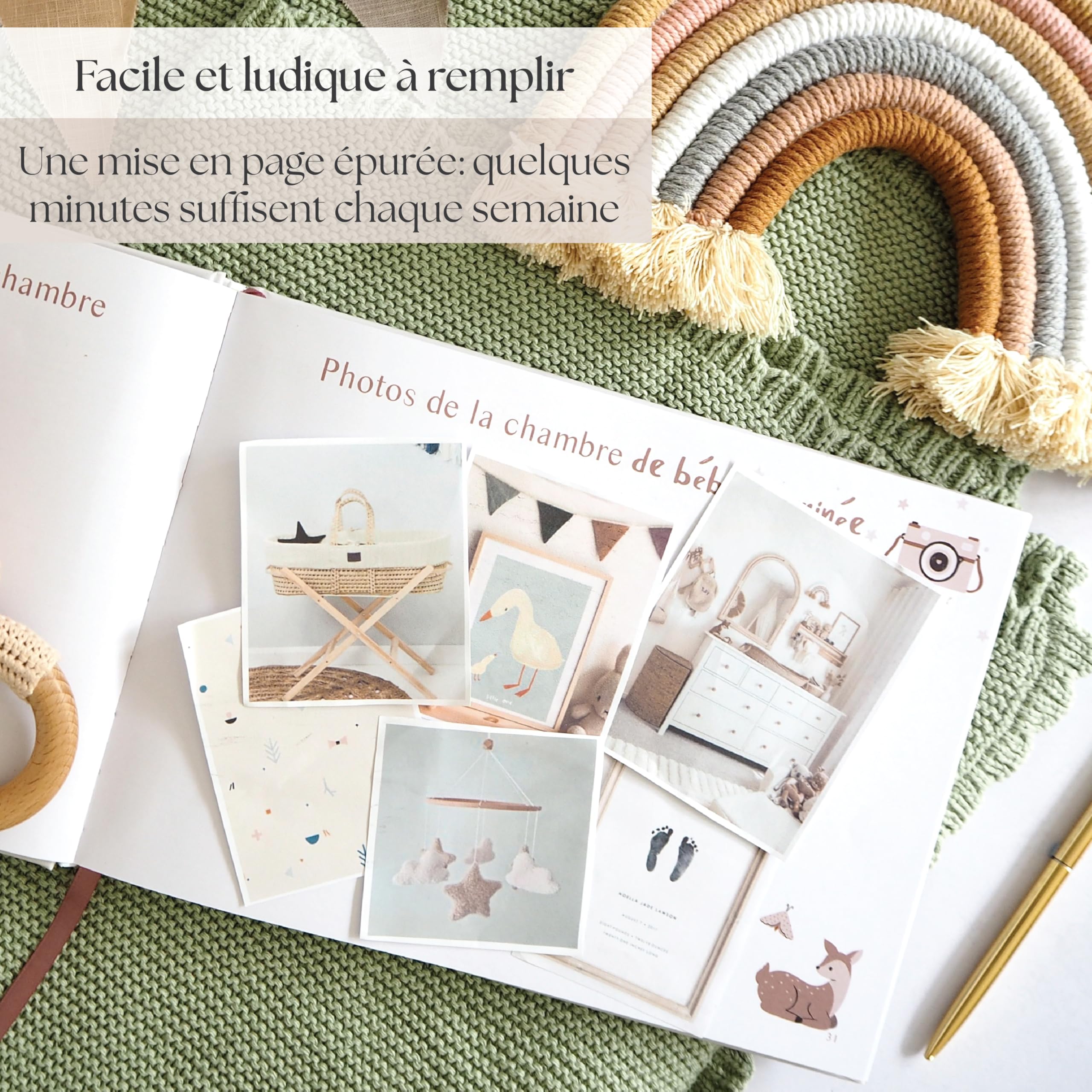 Journal de Grossesse à Offrir - Livre Grossesse de Luxe pour Futures Mamans – Carnet de Grossesse comprend Calendrier, Scrapbook, Check-list, Organisateur et Livre de Naissance Souvenirs (Animaux)
