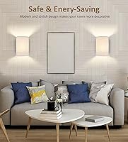 Vista 8 de Juego de dos apliques de pared a pilas, 18 colores RGB, luces de pared adhesivas con control remoto, intercambiables regulables con tela, luces