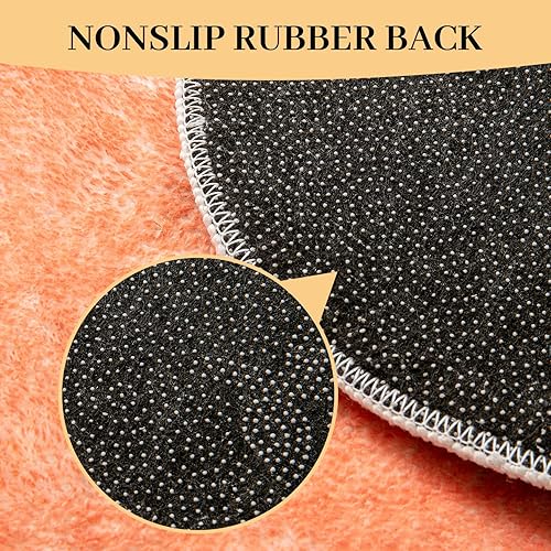 Miniatura 4 de Alfombra de baño con diseño de flores de microfibra antideslizante, alfombra de baño absorbente para baño, lavable a máquina