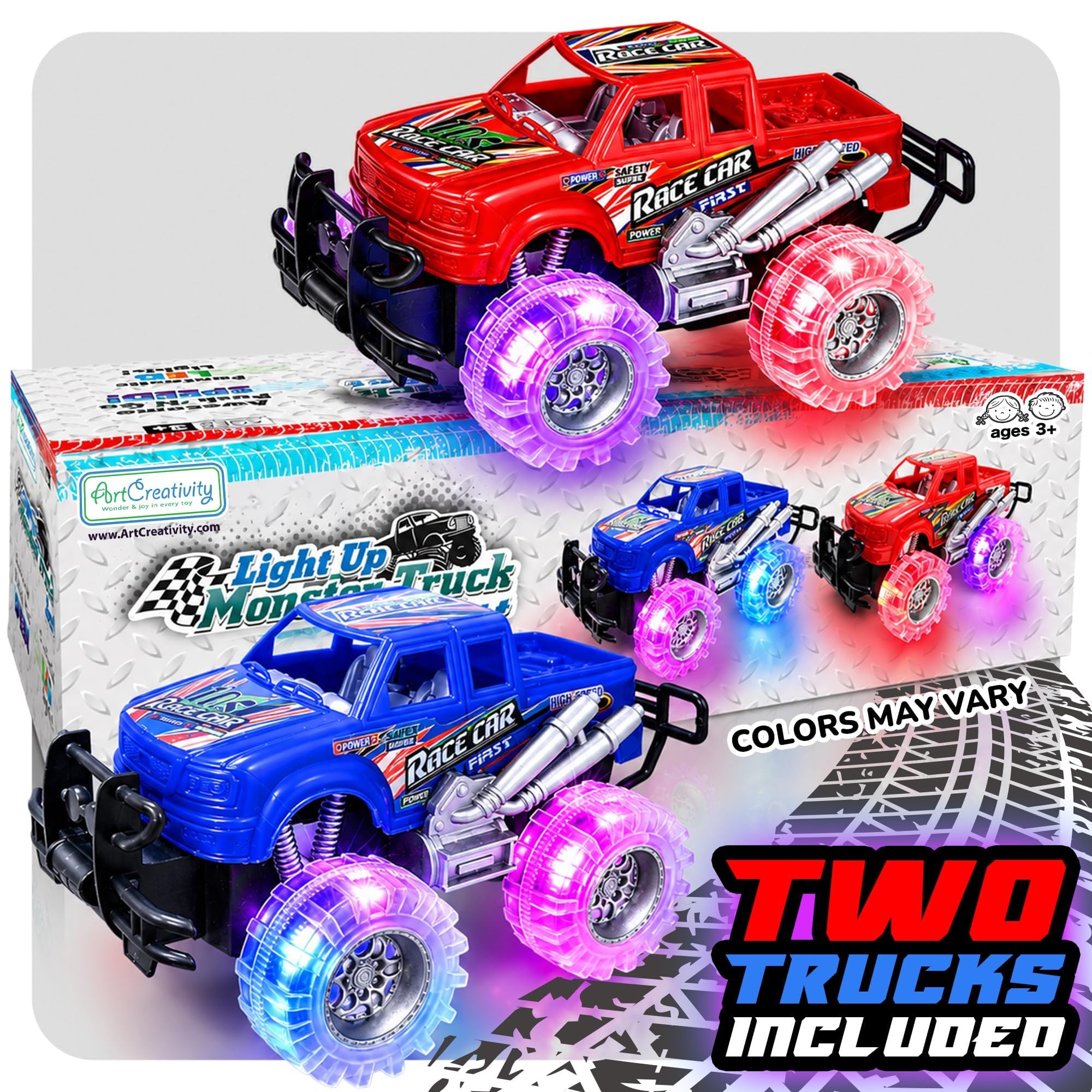 ArtCreativity Light Up Monster Truck Toys - Product View