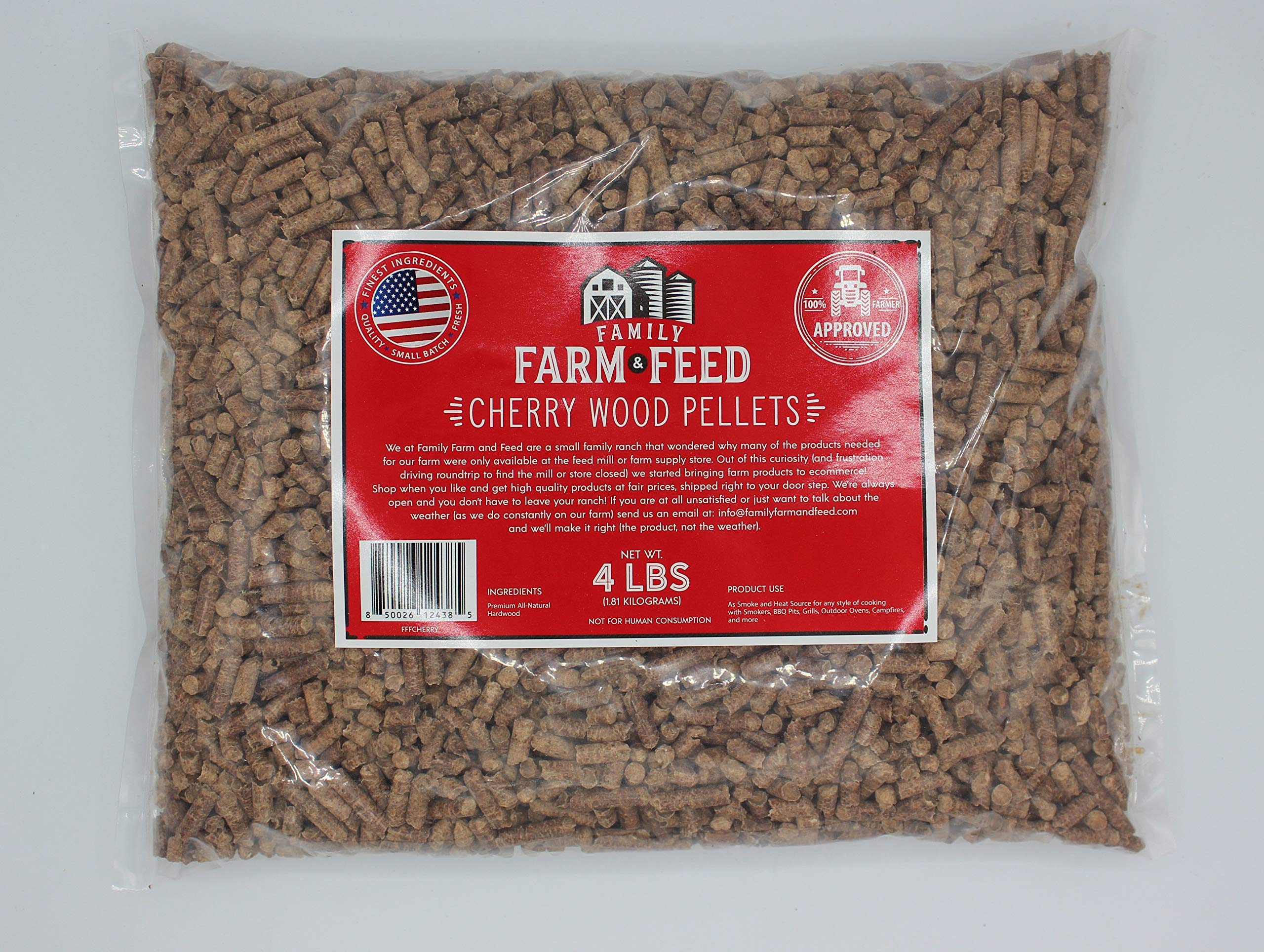 Naturalny grill z twardego drewna | wiśnia | granulat | worek 1,8 kg