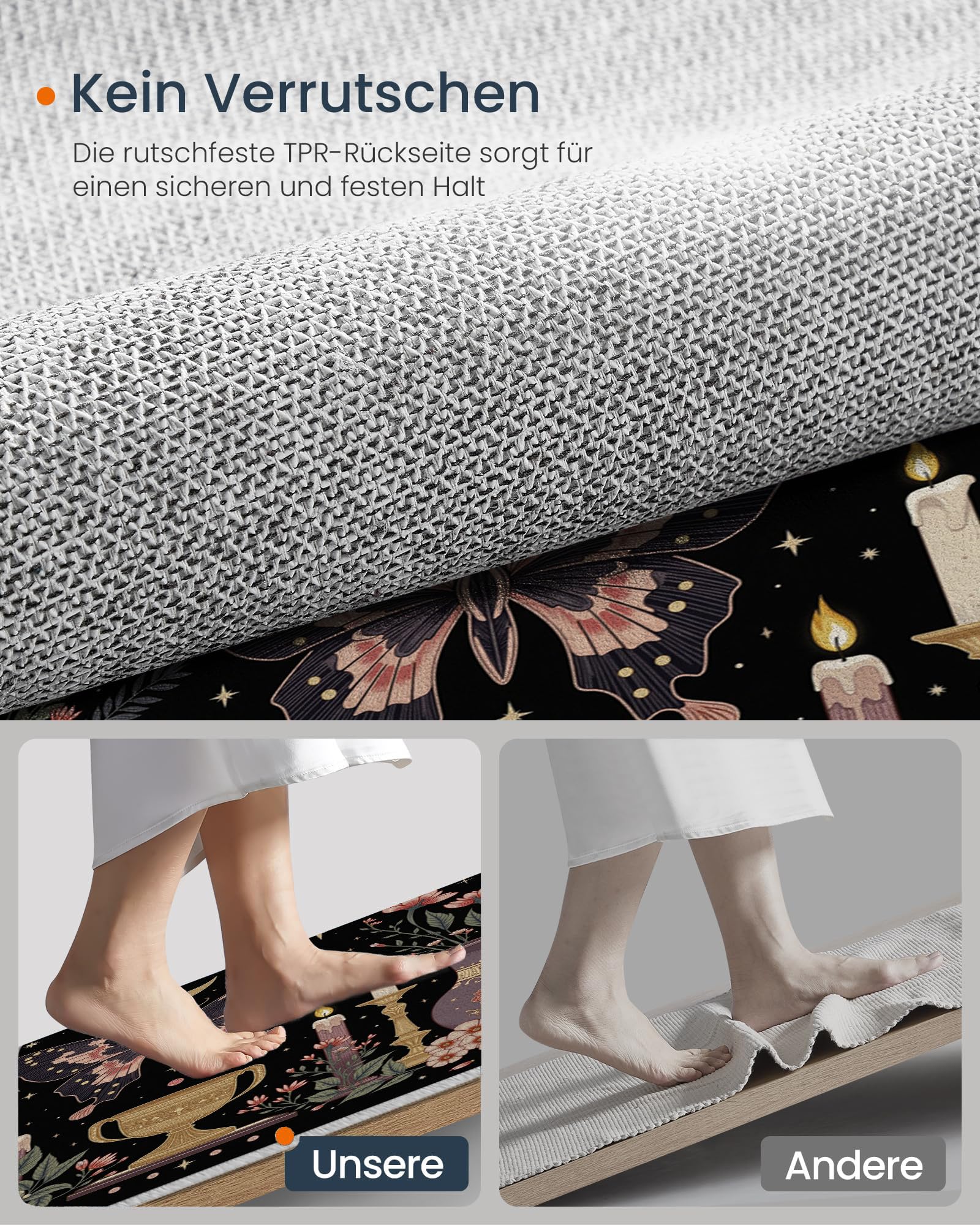 Paillasson de intérieur Antidérapant, Tapis de Thème Espace Cosmos, Tapis Salle de Bain Flanelle Douce, Absorbant l'eau, pour Cuisine (Dessin Animé Étoile Planète, 80x120cm