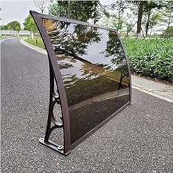 Techo Sandwich Teja Marquesina para Puertas Ventanas Toldo para porche de puerta trasera, protector de lluvia, toldo, cubierta para patio, protección contra lluvia y nieve, hoja de policarbonato, toldo para puerta, vent