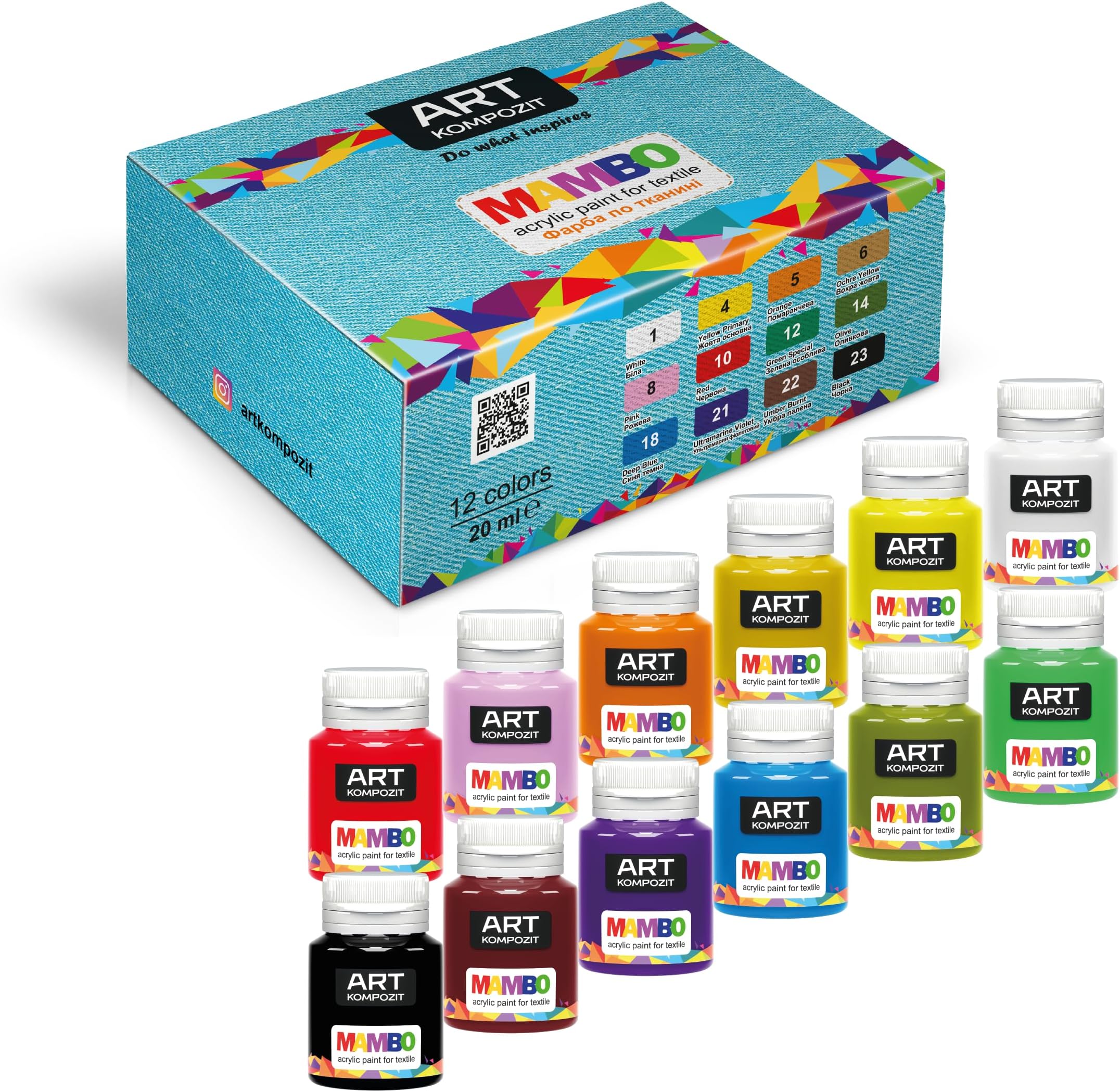 Fabric Paint, Shuttle Art 30 Colors Permanent Soft Fabric