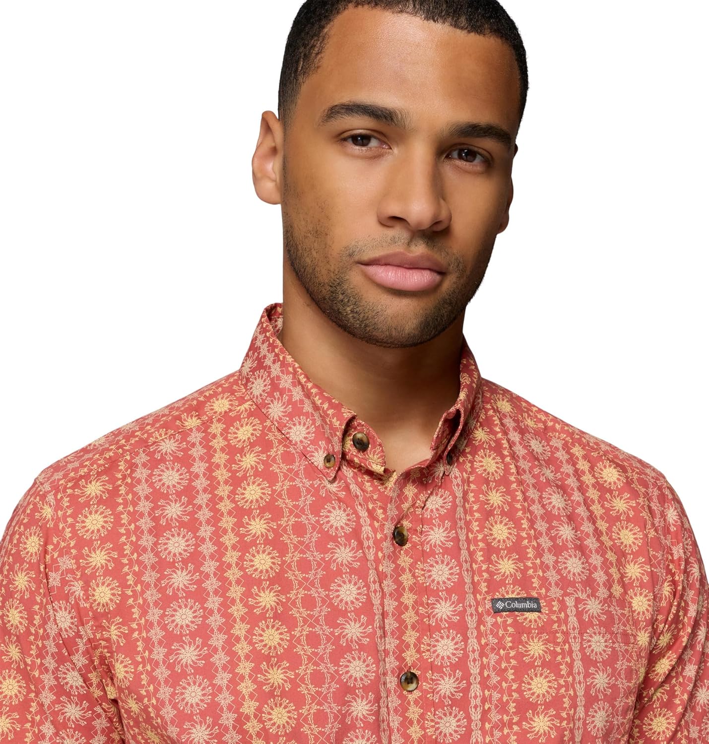 Columbia Men's Rapid Rivers Printed Short Sleeve Shirt, Comfort Stretch