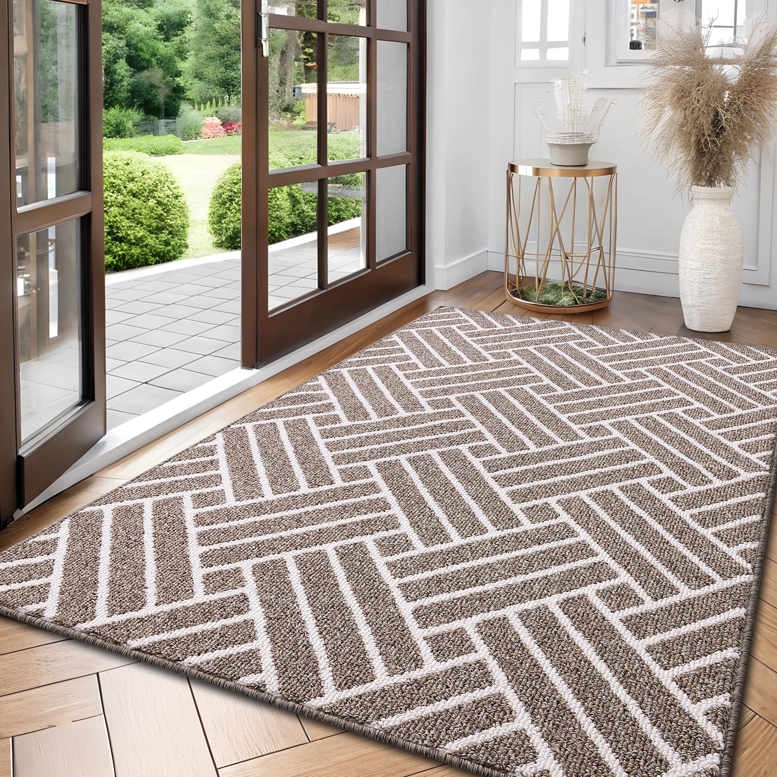 OLANLY Large Indoor Door Mat, 71x47 Inch, Dirt Resistant and Absorbent, Non-Slip Rubber Backing Floor Mats, Easy Clean Low-Profile Doormat for