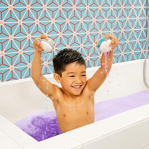 Miniatura 5 de Munchkin Color Buddies - Juguete de baño, incluye 2 dispensadores de juguetes y 40 tabletas hidratantes de color de agua para el baño