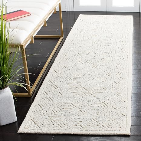 Safavieh Bedroom 100% Wool Ivory Rug 6"x9"