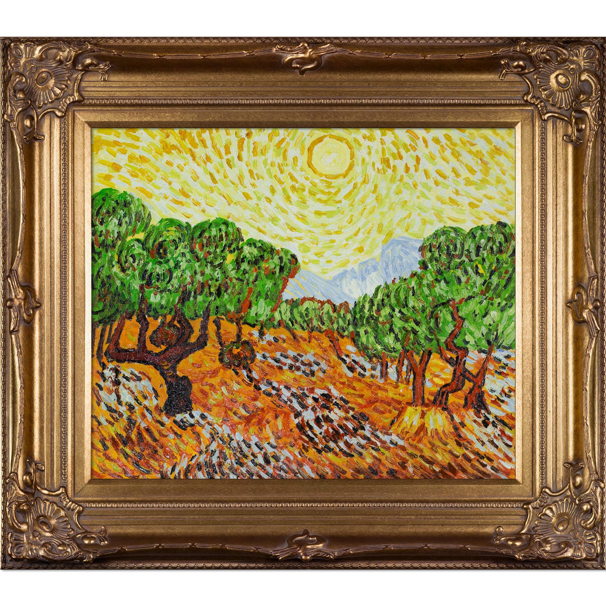 Amazon.com: overstockArt Olive Trees with Yellow Sun and Sky