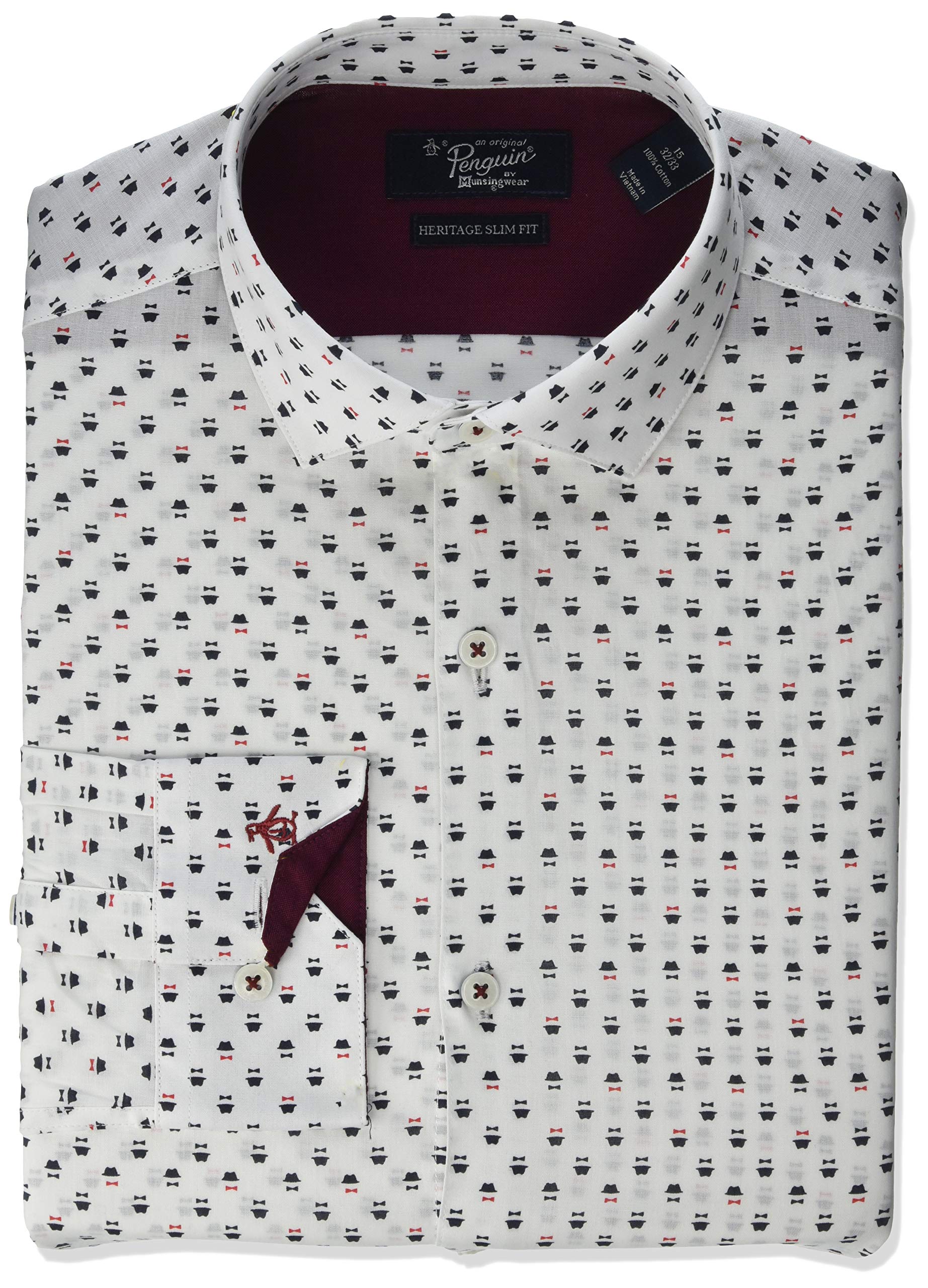 Original Penguin Mens Slim Fit Spread Collar Fashion Dress Shirt |  Desertcart BAHRAIN