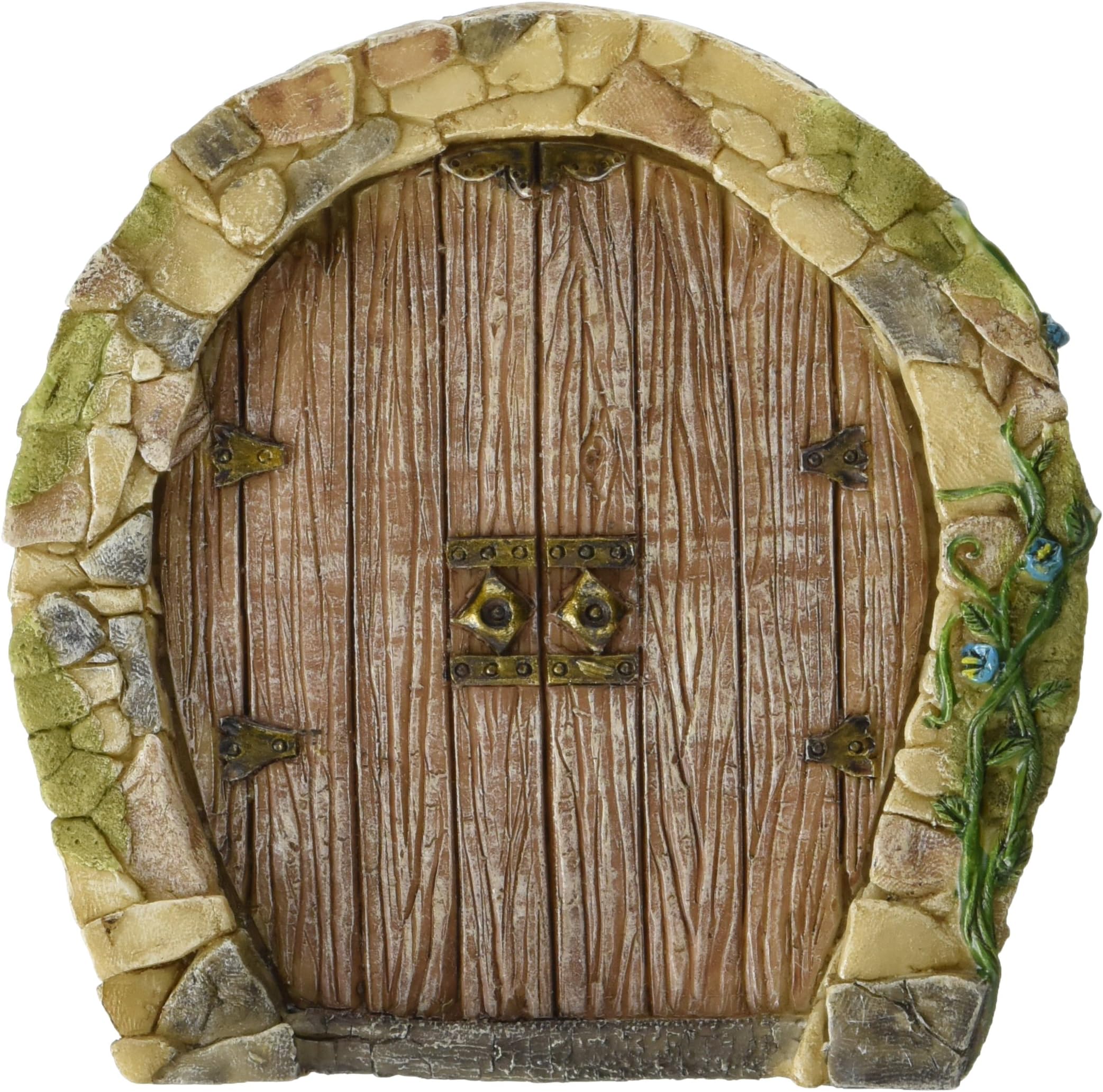 Miniature Fairy Garden Enchanted Gnome Home Door, Brown