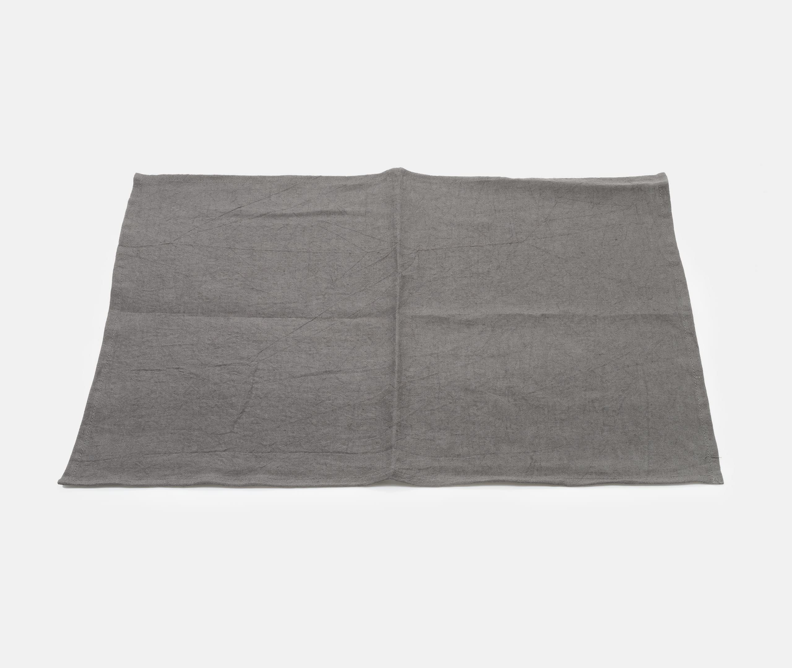 SyuRo - Strofinaccio in lino intrecciato a mano, colore: grigio
