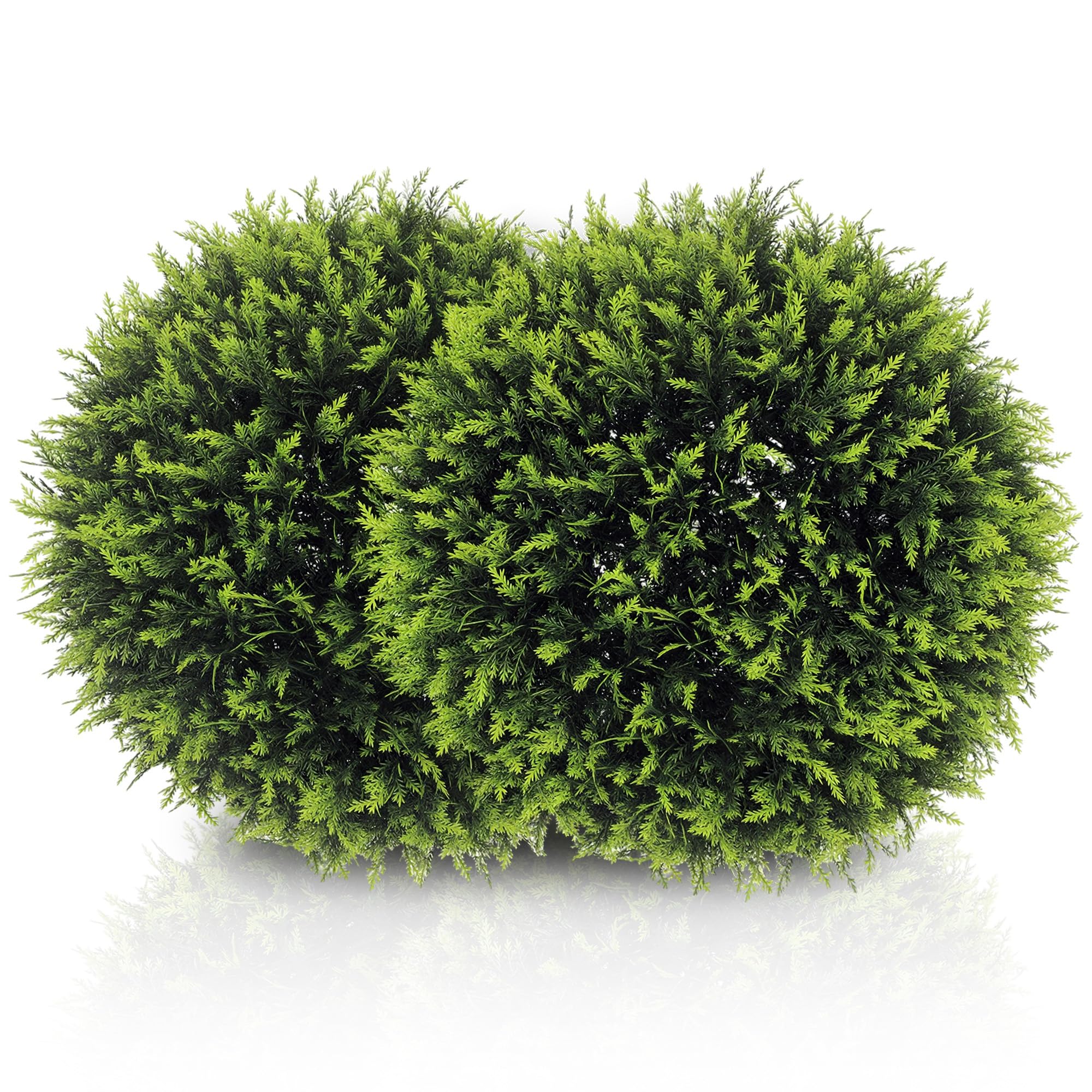 HOMCOM 2er-Set Künstlicher Zeder, 45 cm Zimmerpflanze, Kunstpflanze, Dekopflanze, Dekorative Pflanzen für Zuhause, Büro, Flur, Garten, Grün