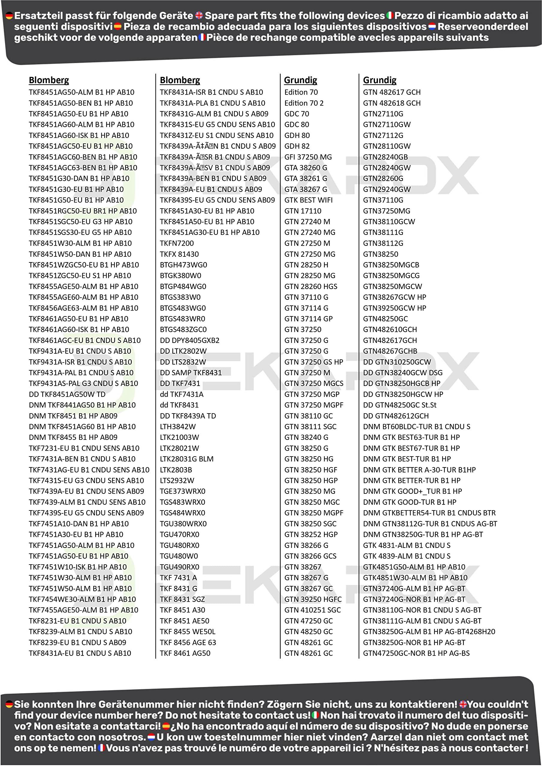 Kondenswasserpumpe Kondensatpumpe für Beko Blomberg Arcelik Grundig 2962510300 Hanyu B13-6B B13-6C für Trockner Wäschetrockner Wärmepumpentrockner