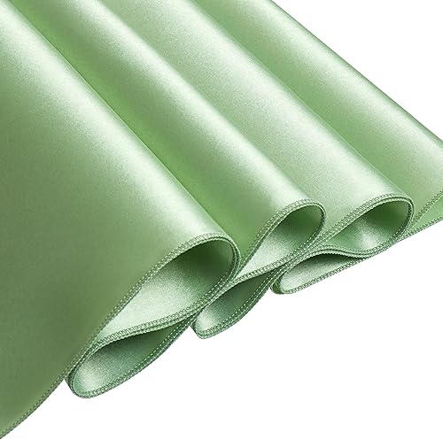 Miniatura 7 de 12 caminos de mesa de satén verde salvia de 12 x 108 pulgadas, elegante y suave, decoración de mesa de tela sedosa para decoración de boda, banquete