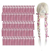 Vista 22 de MEEDEE Paquete de 100 unidades de lazos para el cabello de cinta blanca sin arrugas y suaves con nudo - Sin daños, sin dolor, sin causar arrugas