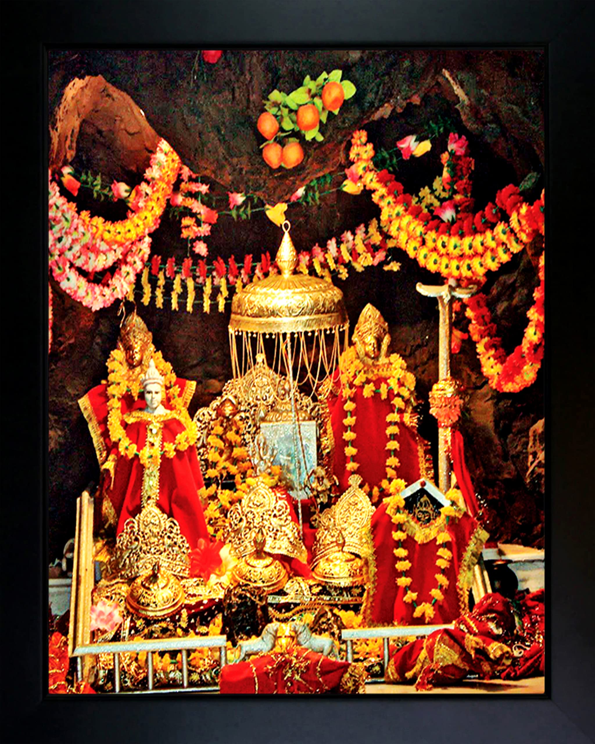 RV SALESVaishno Devi Photo Frame Wall Painting For Home Decoration And Gifting (10x12 inch)