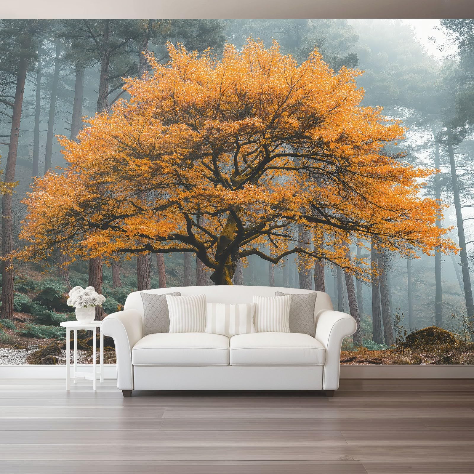 Verträumtes Landhaus Style Wandtapete, 400x280 cm (W x H)