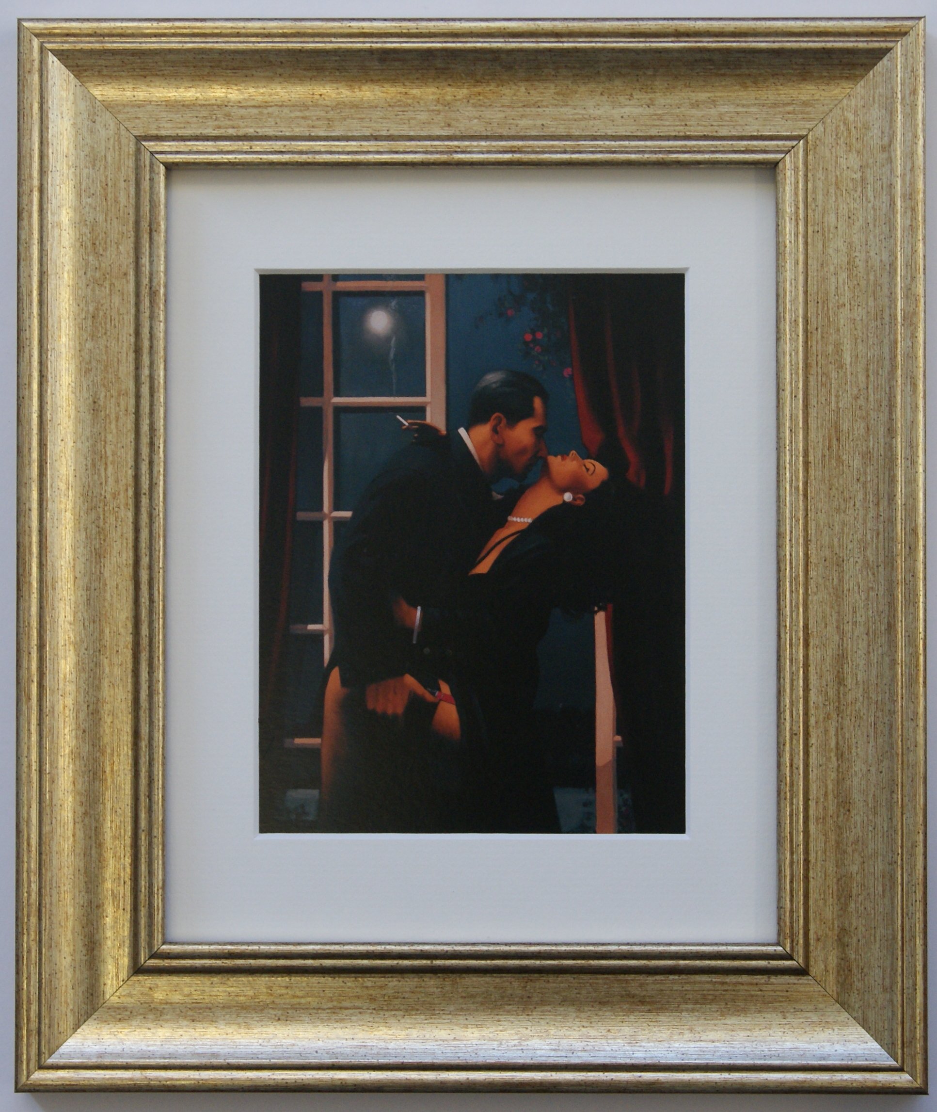 Keats Gallery White Night Geometry By Jack Vettriano Framed Print Erotic Art Picture (33Cm X 28Cm)
